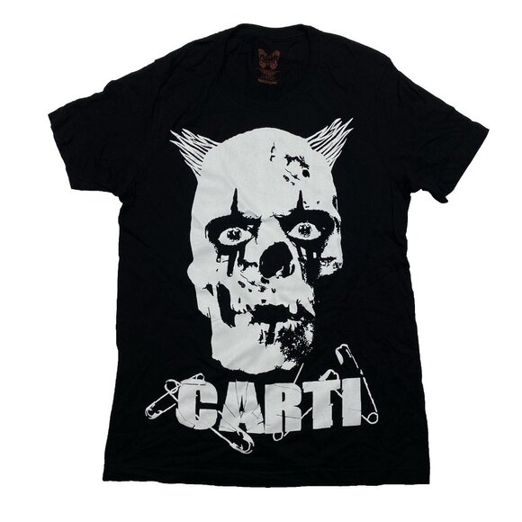 Playboi Carti Clown Joker Skull Graphic Tee - Black - M - Picture 1 of 4